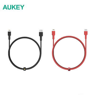 Aukey CB-CL2 USB C to Lightning Cable Nylon Braided 2M