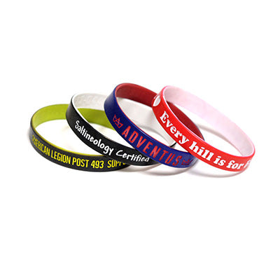 Custom Colour Coated Silicone Wristband Executive Corporate Gifts Singapore