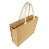 Eco Friendly Jute Tote Bag with Zip | AbrandZ Corporate Gifts