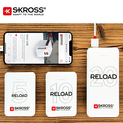 SKROSS Reload 10 Power Bank - 10,000 mAh Executive Corporate Gifts Singapore