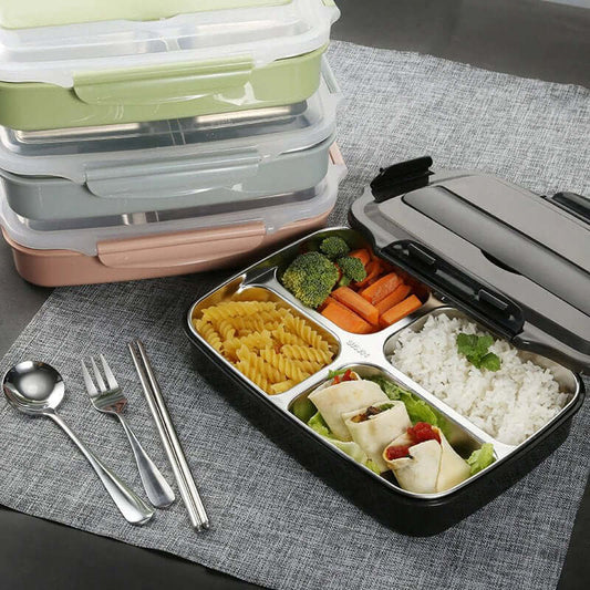 Stainless Steel Lunch Box with Compartments Executive Corporate Gifts Singapore