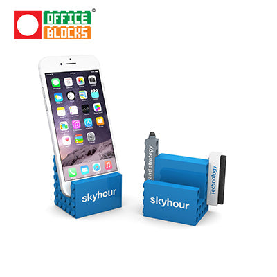 Office Blocks 3 in 1 Phone Stand Mobile Set | AbrandZ Corporate Gifts