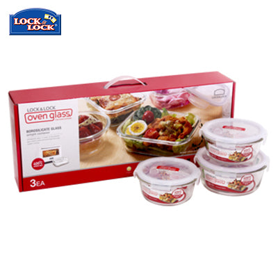Lock & Lock Euro Glass Container 3pcs Set Executive Corporate Gifts Singapore