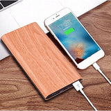 Woodgrain Qi Wireless power bank charger | AbrandZ.com