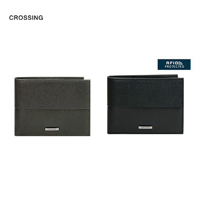 Crossing Infinite Slim Leather Wallet With Coin Pocket [5 Card Slots] RFID Executive Gifts Singapore
