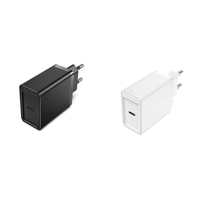 Vention 1-Port USB-C Wall Charger 20W in black and white for fast charging
