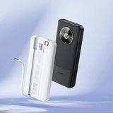 Remax RPP-37 Fast Charging Powerbank 10000mAh with dual fast-charging cables and sleek design.