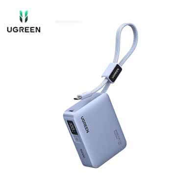 Ugreen PB584 CCC 10000mAh 33W PD Fast Charging Built-in Cable Powerbank with tangle-free USB-C cable.