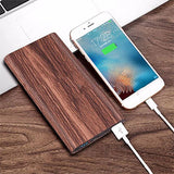 Woodgrain Qi Wireless power bank charger | AbrandZ.com