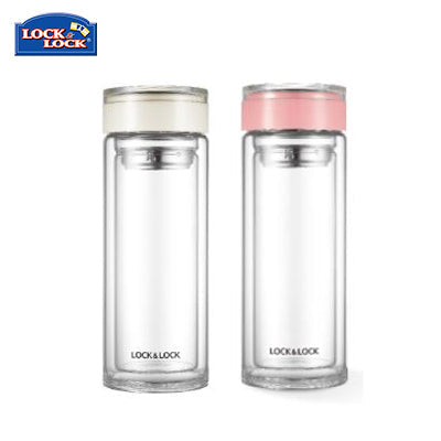 Lock & Lock Double Wall Glass Water Bottle 300ml Executive Corporate Gifts Singapore