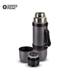 Swiss Peak Duo Cup Vacuum Flask with two cups, designed for hot and cold beverages, ideal Corporate Gift Singapore.