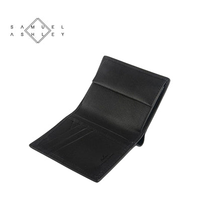 Samuel Ashley Chandler Italian Leather Vertical Bi-Fold with Coin Case (RFID Protected) Executive Corporate Gifts Singapore