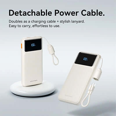 Vention 10000mAh Power Bank with Built-in Cable 22.5W Corporate Gift Singapore