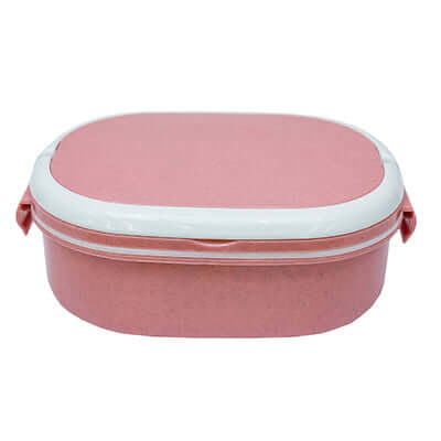 Oval Wheat Fiber Lunch Box with spoon Executive Corporate Gifts Singapore