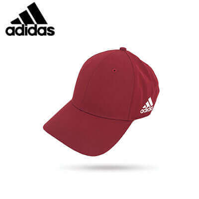 Adidas Performance Max Sports Cap in red featuring the iconic Adidas logo, perfect for casual and active lifestyles.
