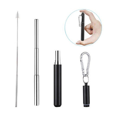 Stainless Steel Telescopic Drinking Straw Executive Corporate Gifts Singapore