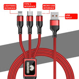 CableGlow Quick Charge 3-in-1 Cable