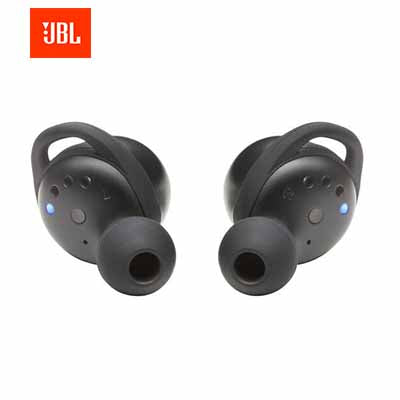 Inner view of JBL LIVE 300TWS earbuds showing silicone ear tips and wing-fin stabilisers
