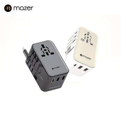 Mazer Infinite PD70W Gan Universal Travel Charger With Built-in USB C Cable Executive Corporate Gifts Singapore