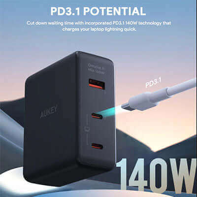 Aukey PA-B7O Omnia II Mix 140W Wall Charger Executive Gifts Singapore