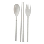 Compact Foldable Wheat Straw Cutlery Set | AbrandZ Corporate Gifts