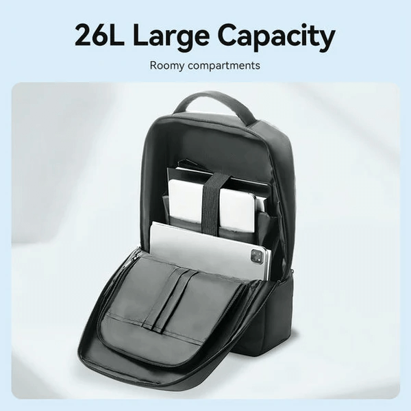 Vention 17.3 Inch Water-Repellent Laptop Backpack with large capacity and roomy compartments.