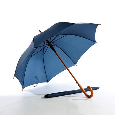 Straight Umbrella with Wooden Shaft and Handle Executive Corporate Gifts Singapore