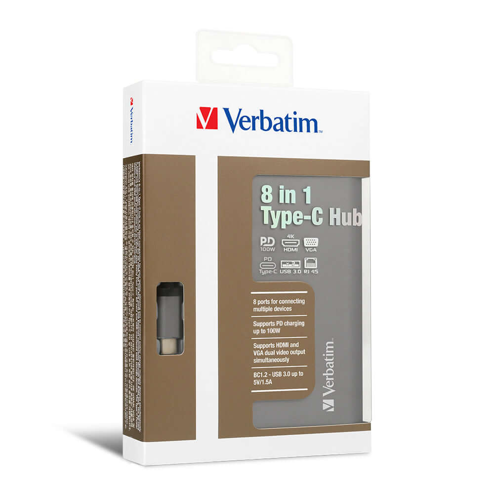 Verbatim 8-in-1 Type C Hub 66148 Executive Corporate Gifts Singapore