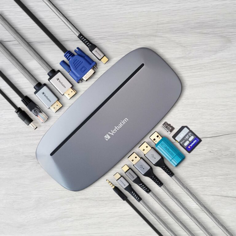 Verbatim 13-in-1 Type C Docking Station with AC Adaptor 100W Executive Gifts Singapore