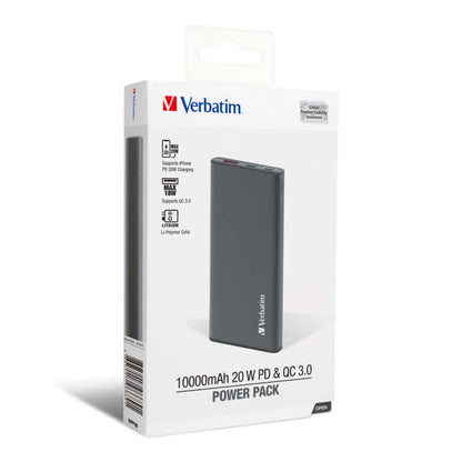 Verbatim 10000mAh 20W PD & QC 3.0 Power Pack Executive Corporate Gifts Singapore