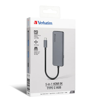 Verbatim 5-in-1 HDMI 8K Type C Hub 66812 Executive Corporate Gifts Singapore