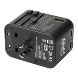 Verbatim 3 Port 65W PD 3.0 & QC 3.0 GaN Universal Travel Adaptor