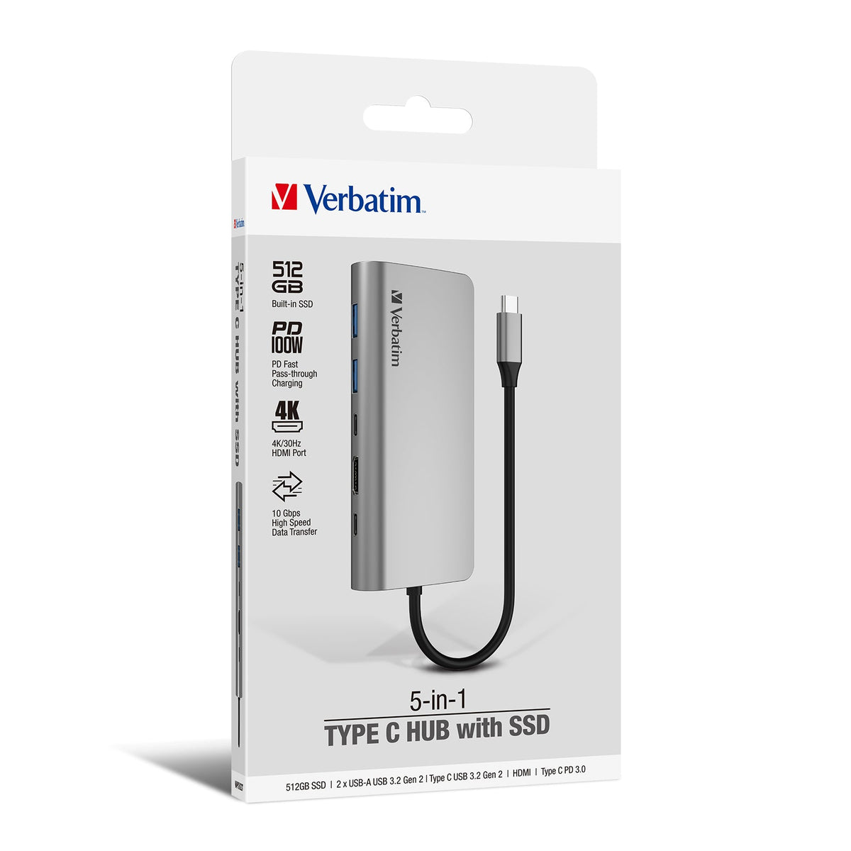 Verbatim 5-in-1 Type C Hub with SSD Executive Corporate Gifts Singapore