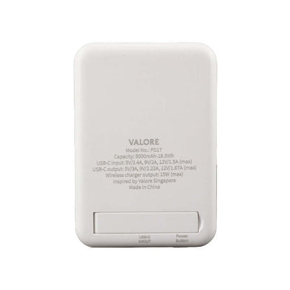 Valore 20W-PD 5000mAh Power Bank with Magnetic Wireless Charging (PD17) Executive Corporate Gifts Singapore
