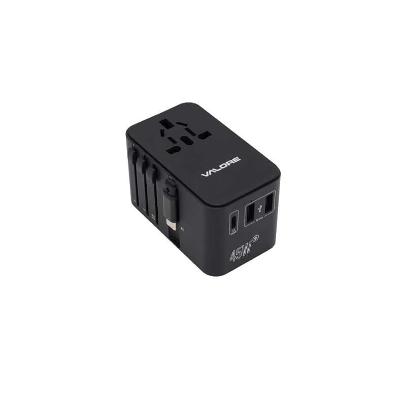Valore PD45W Universal Travel Adaptor with Retractable Cable (UTA-001) Executive Corporate Gifts Singapore