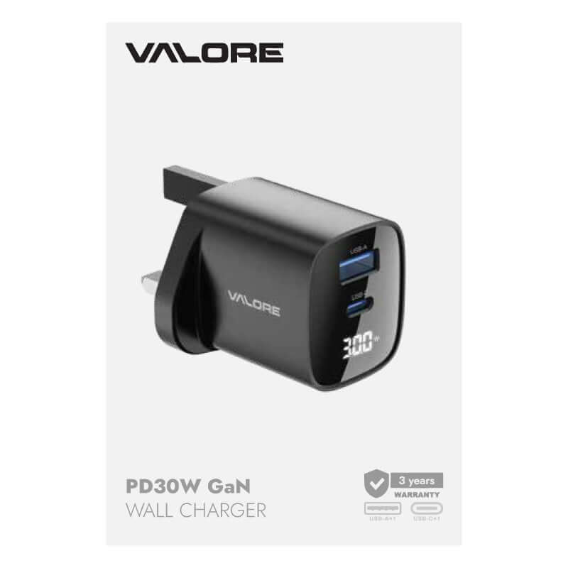 Valore PD30W GaN Wall Charger with Digital Display (PA-001) Executive Gifts Singapore