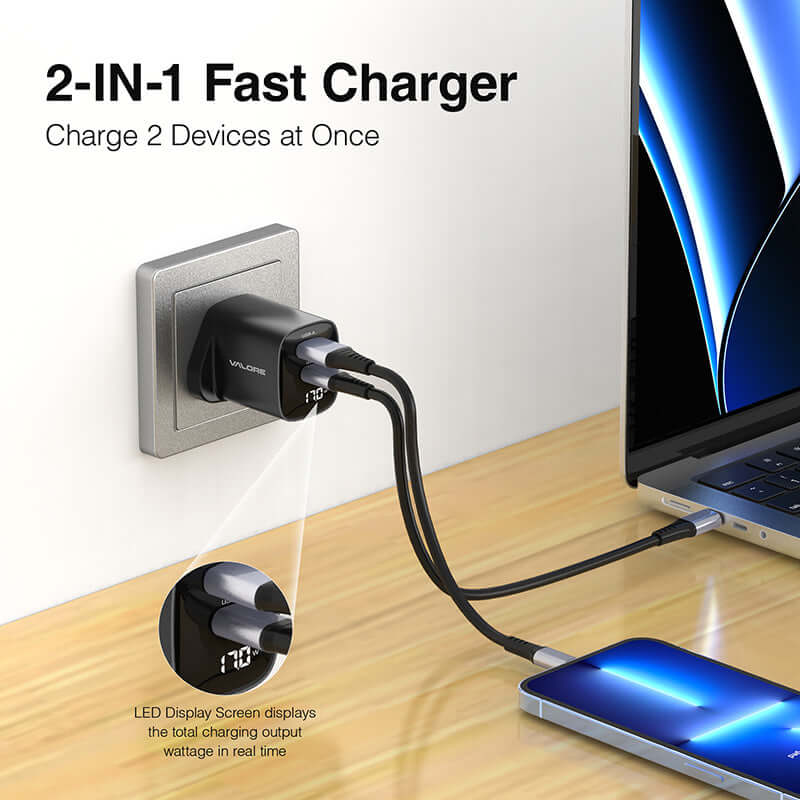 Valore PD30W GaN Wall Charger with Digital Display (PA-001) Executive Gifts Singapore