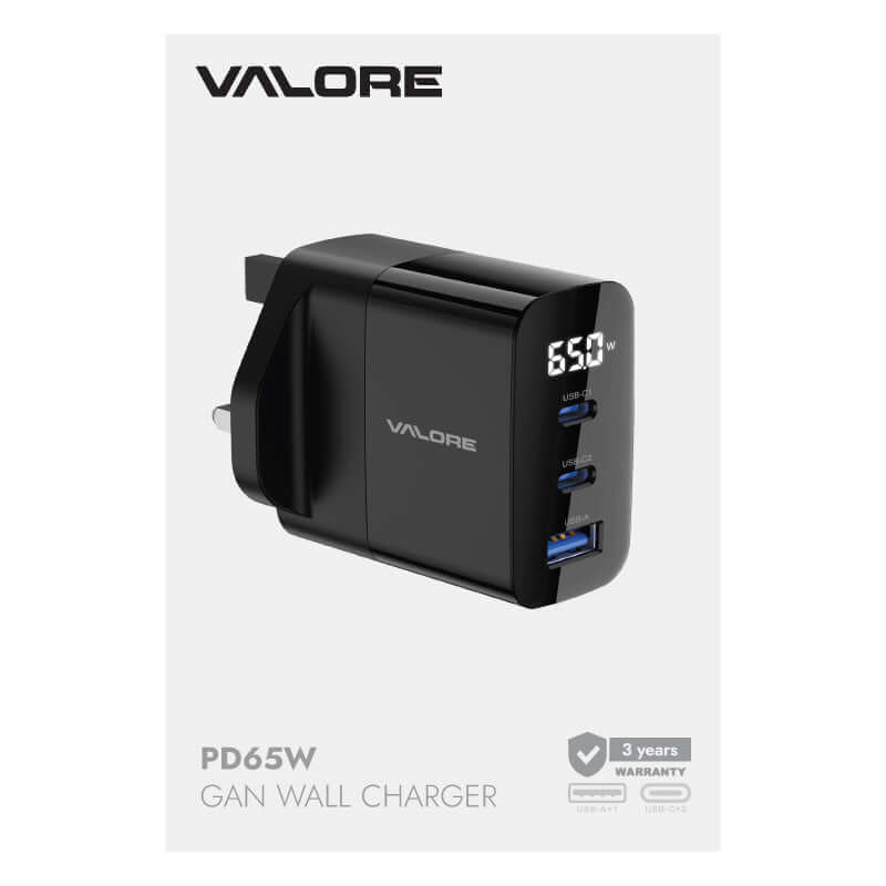 Valore PD65W GaN Wall Charger with Digital Display (PA-002) Executive Gifts Singapore