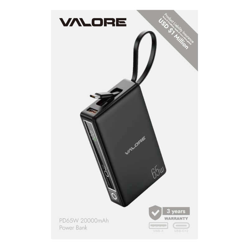Valore PD65W 20000mAh Power Bank (PD35) Executive Corporate Gifts Singapore