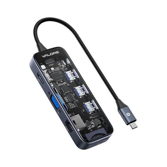 Valore 10-in-1 USB-C Transparent Hub (MH-007) Executive Corporate Gifts Singapore