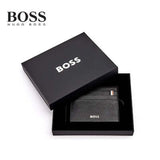 Hugo Boss Card holder Iconic Black in a stylish gift box, perfect for a corporate gift.