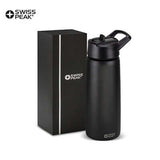 Swiss Peak Stealth Vacuum Bottle alongside its sleek packaging, perfect for corporate gifts in Singapore.
