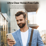 Vention True Wireless Bluetooth Earbuds Elf E02 providing ultra clear noise-free calls in a busy environment.