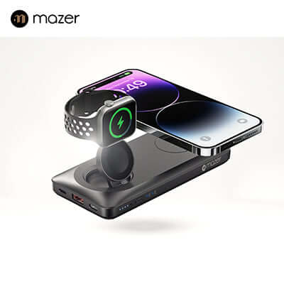 Mazer MagAir14 Duo 10,000mAh Magnetic Wireless Power Bank Executive Corporate Gifts Singapore