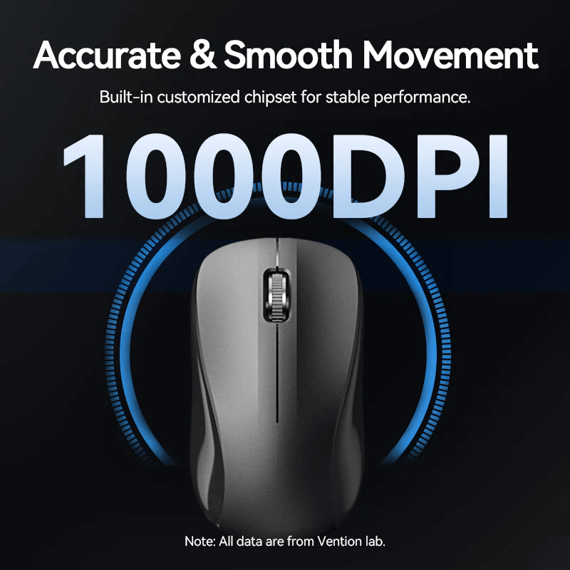 Vention USB Wired Full-Sized Silent Keyboard and Mouse Combo featuring 1000DPI for accurate smooth movement