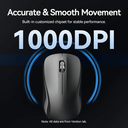 Vention USB Wired Full-Sized Silent Keyboard and Mouse Combo featuring 1000DPI for accurate smooth movement