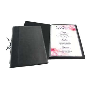 A4/A5 PU LEATHER REFILLABLE MENU HOLDER Executive Corporate Gifts Singapore