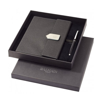 Balmain Charcoal Notebook Gift Set Executive Corporate Gifts Singapore