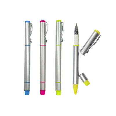 Metallic Pen with Highlighter | AbrandZ Corporate Gifts