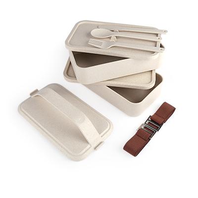 Husk Fiber 2 Tier Lunch Box Executive Corporate Gifts Singapore